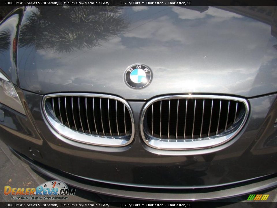 2008 BMW 5 Series 528i Sedan Platinum Grey Metallic / Grey Photo #35