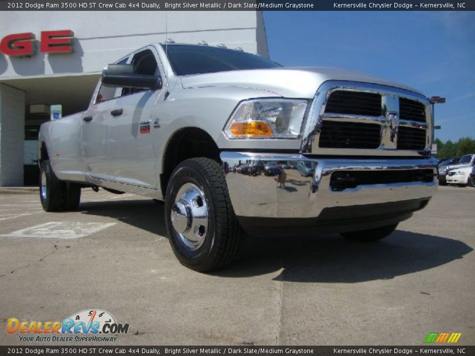 2012 Dodge Ram 3500 HD ST Crew Cab 4x4 Dually Bright Silver Metallic / Dark Slate/Medium Graystone Photo #1