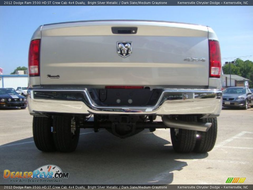 2012 Dodge Ram 3500 HD ST Crew Cab 4x4 Dually Bright Silver Metallic / Dark Slate/Medium Graystone Photo #4