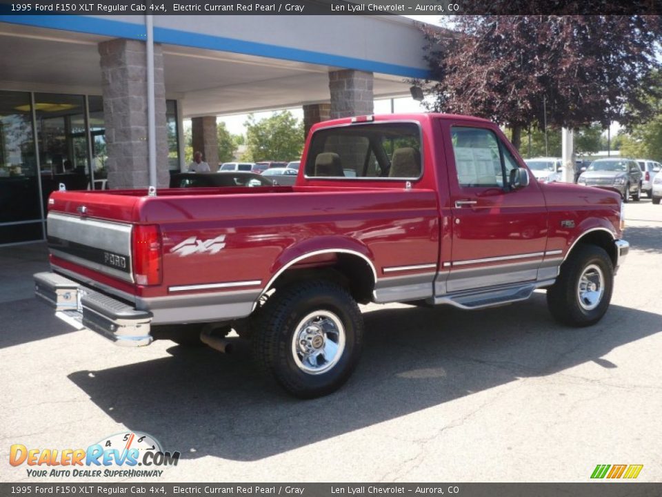 Electric Currant Red Pearl 1995 Ford F150 XLT Regular Cab 4x4 Photo #6