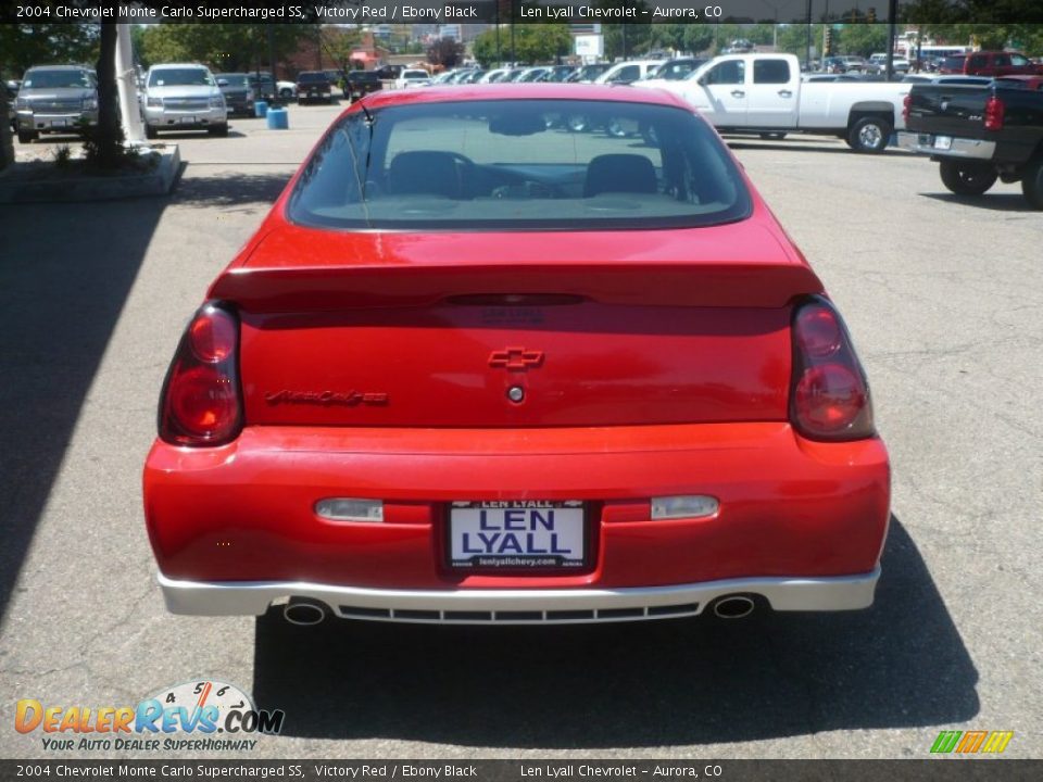 2004 Chevrolet Monte Carlo Supercharged SS Victory Red / Ebony Black Photo #5