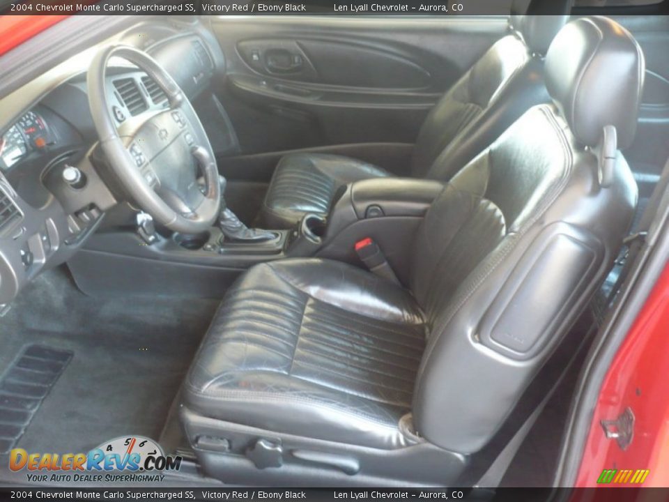 Ebony Black Interior - 2004 Chevrolet Monte Carlo Supercharged SS Photo #9