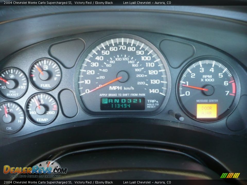 2004 Chevrolet Monte Carlo Supercharged SS Gauges Photo #26