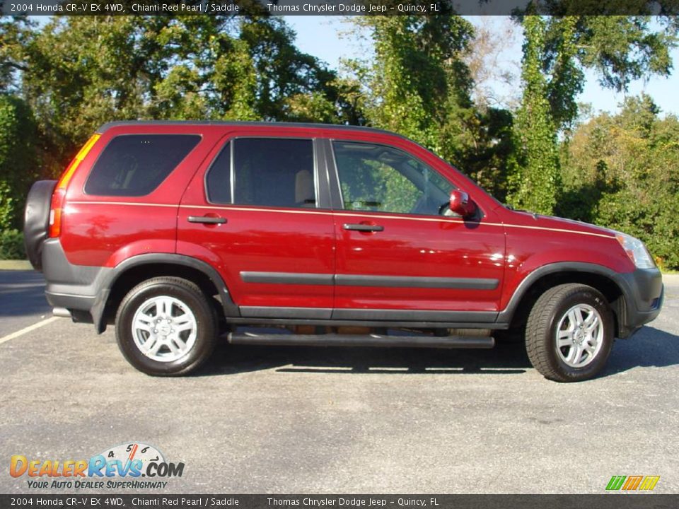 2004 Honda CR-V EX 4WD Chianti Red Pearl / Saddle Photo #2