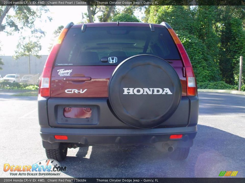 2004 Honda CR-V EX 4WD Chianti Red Pearl / Saddle Photo #3