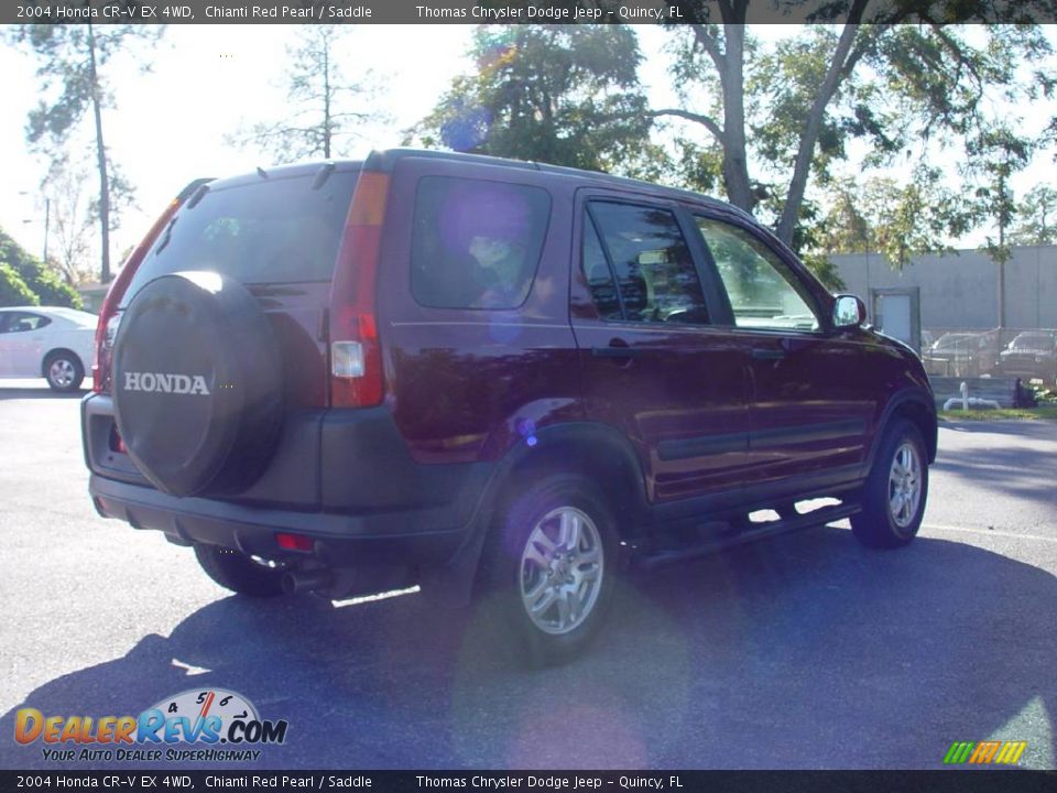2004 Honda CR-V EX 4WD Chianti Red Pearl / Saddle Photo #4