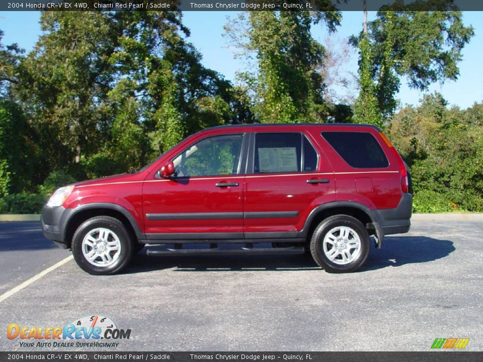 2004 Honda CR-V EX 4WD Chianti Red Pearl / Saddle Photo #5