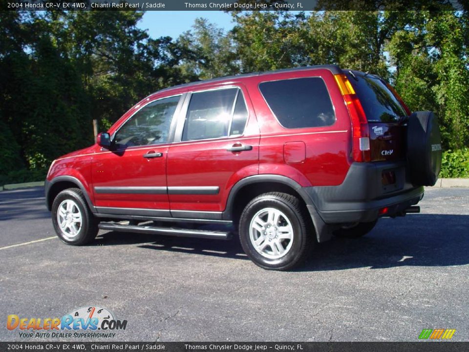 2004 Honda CR-V EX 4WD Chianti Red Pearl / Saddle Photo #6