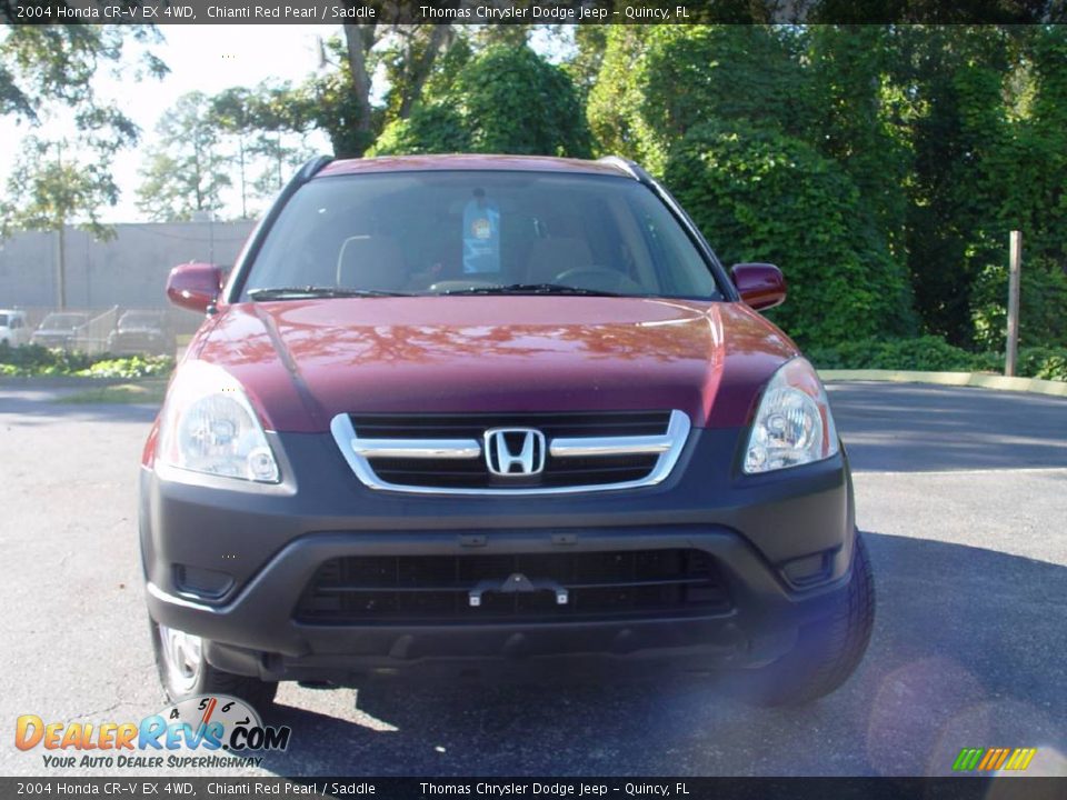 2004 Honda CR-V EX 4WD Chianti Red Pearl / Saddle Photo #8