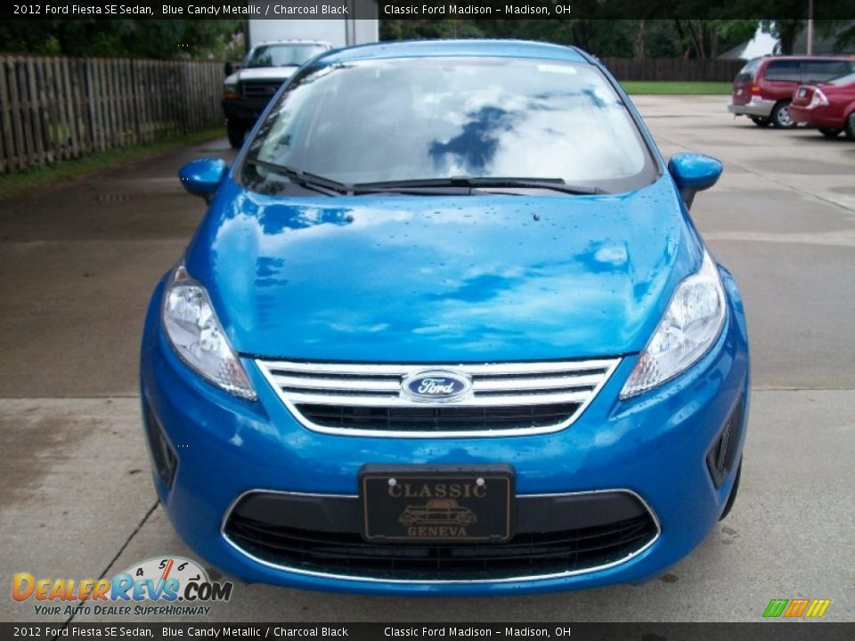 2012 Ford Fiesta SE Sedan Blue Candy Metallic / Charcoal Black Photo #2