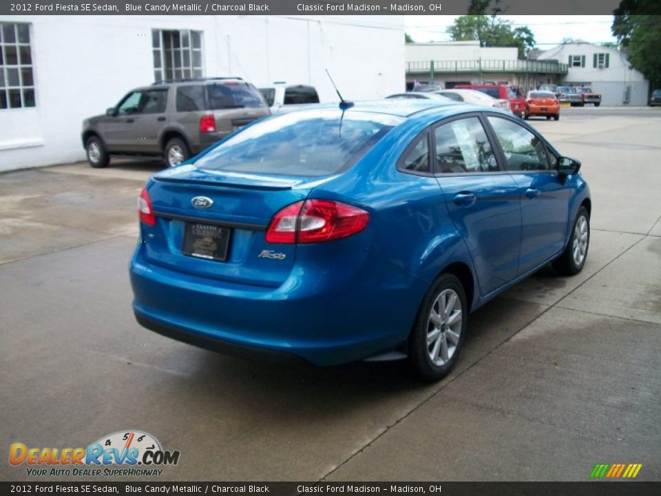 2012 Ford Fiesta SE Sedan Blue Candy Metallic / Charcoal Black Photo #5