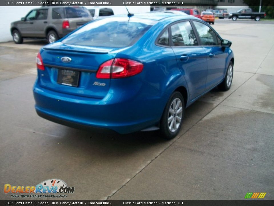 2012 Ford Fiesta SE Sedan Blue Candy Metallic / Charcoal Black Photo #6