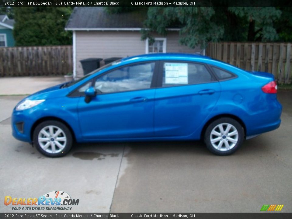 2012 Ford Fiesta SE Sedan Blue Candy Metallic / Charcoal Black Photo #9