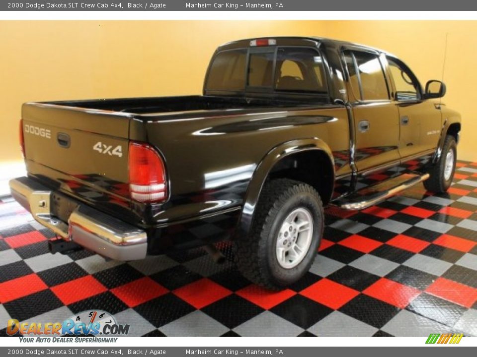 2000 Dodge Dakota SLT Crew Cab 4x4 Black / Agate Photo #4