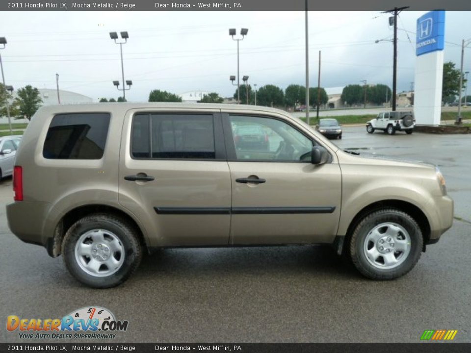 2011 Honda Pilot LX Mocha Metallic / Beige Photo #6
