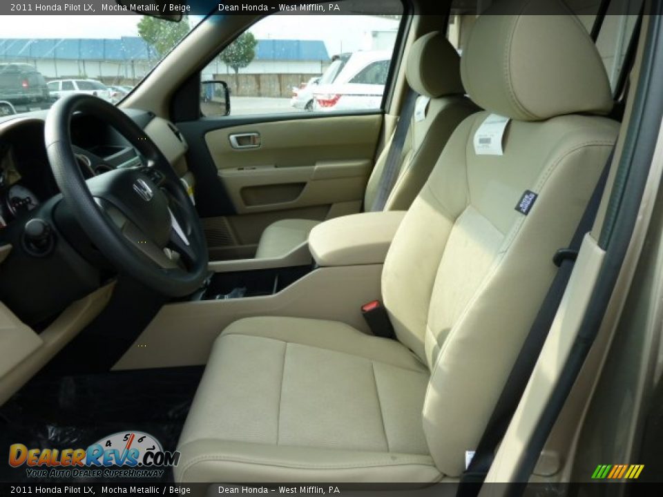 Beige Interior - 2011 Honda Pilot LX Photo #10