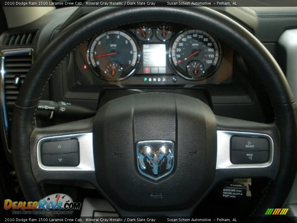 2010 Dodge Ram 1500 Laramie Crew Cab Mineral Gray Metallic / Dark Slate Gray Photo #26