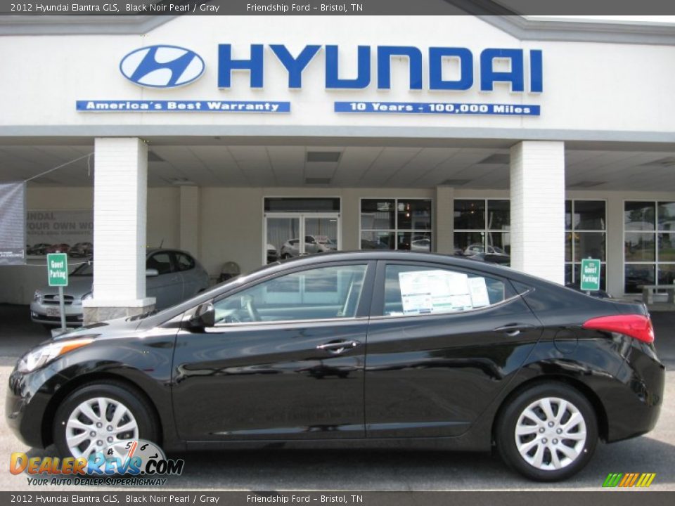 2012 Hyundai Elantra GLS Black Noir Pearl / Gray Photo #1