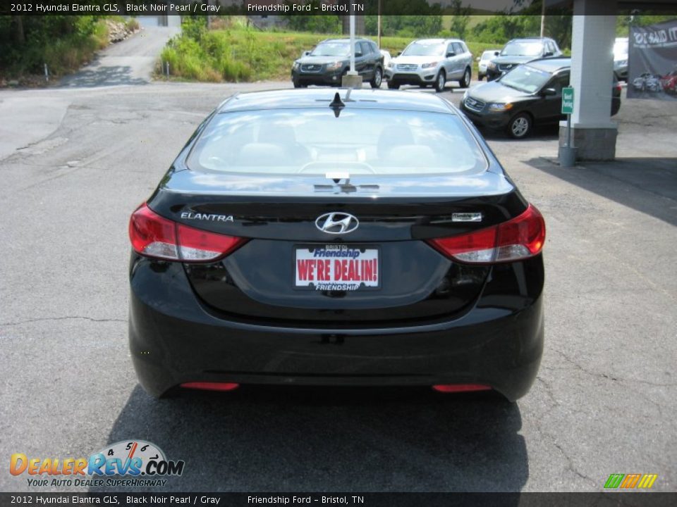 2012 Hyundai Elantra GLS Black Noir Pearl / Gray Photo #7