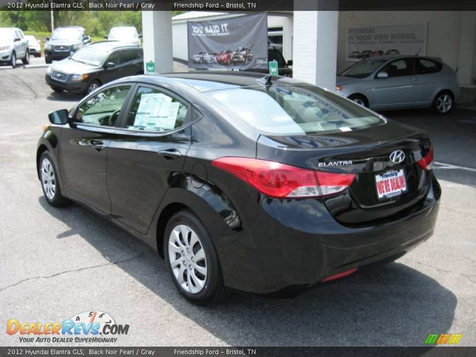 2012 Hyundai Elantra GLS Black Noir Pearl / Gray Photo #8