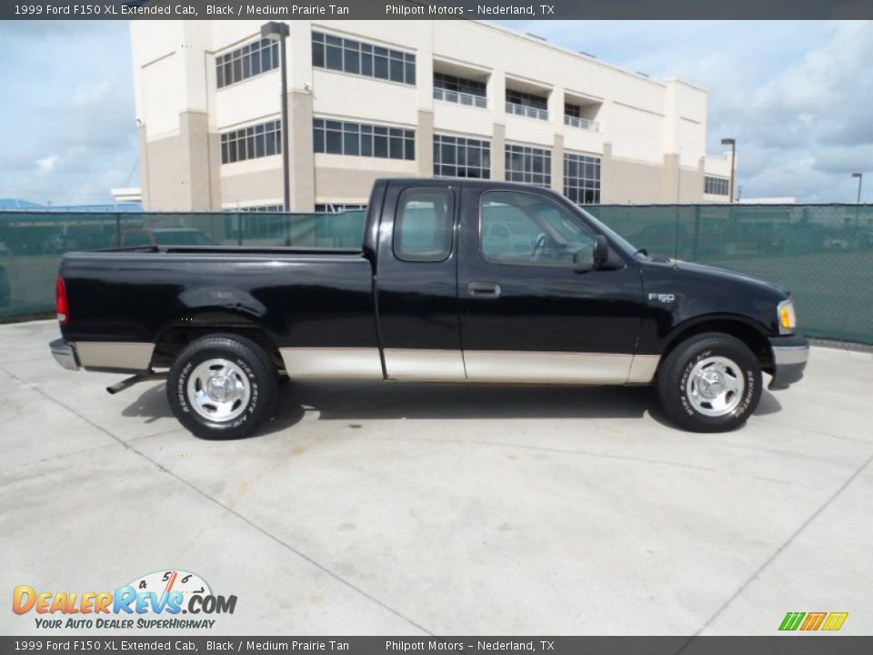 Black 1999 Ford F150 XL Extended Cab Photo #2