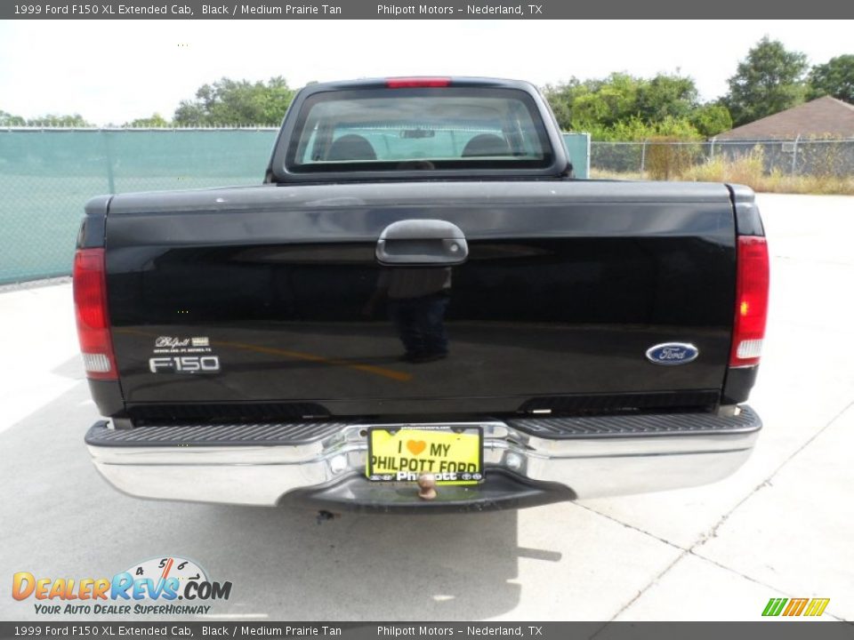 1999 Ford F150 XL Extended Cab Black / Medium Prairie Tan Photo #4