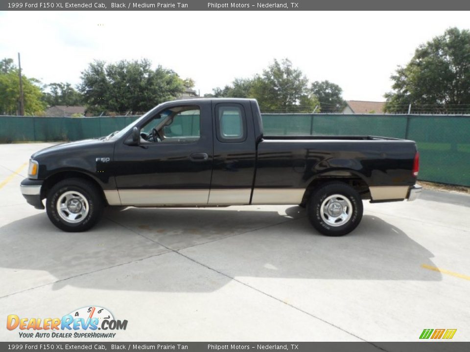 1999 Ford F150 XL Extended Cab Black / Medium Prairie Tan Photo #6