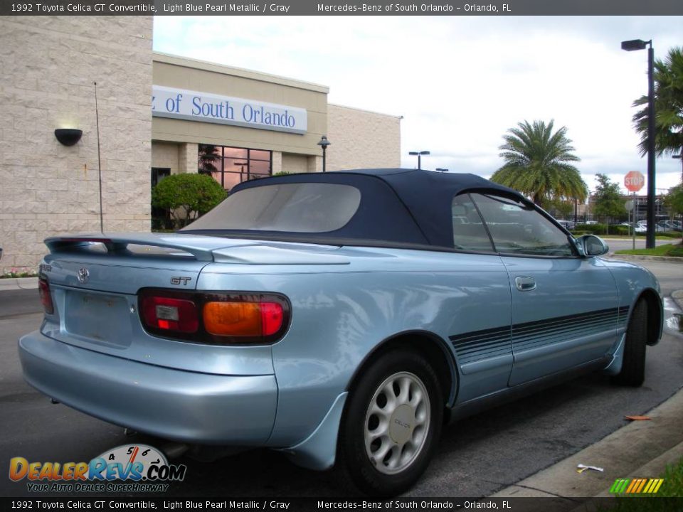 1992 Toyota Celica GT Convertible Light Blue Pearl Metallic / Gray Photo #6