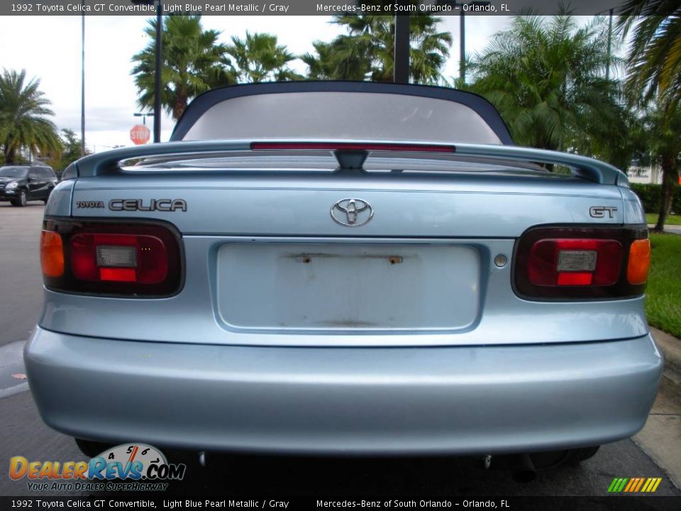 1992 Toyota Celica GT Convertible Light Blue Pearl Metallic / Gray Photo #7