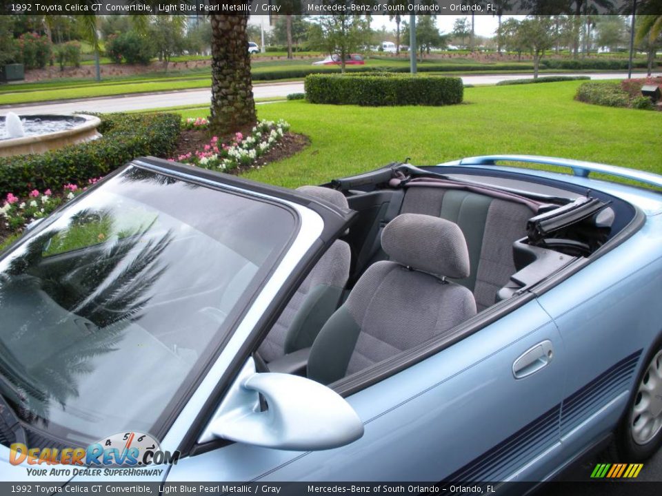 1992 Toyota Celica GT Convertible Light Blue Pearl Metallic / Gray Photo #9