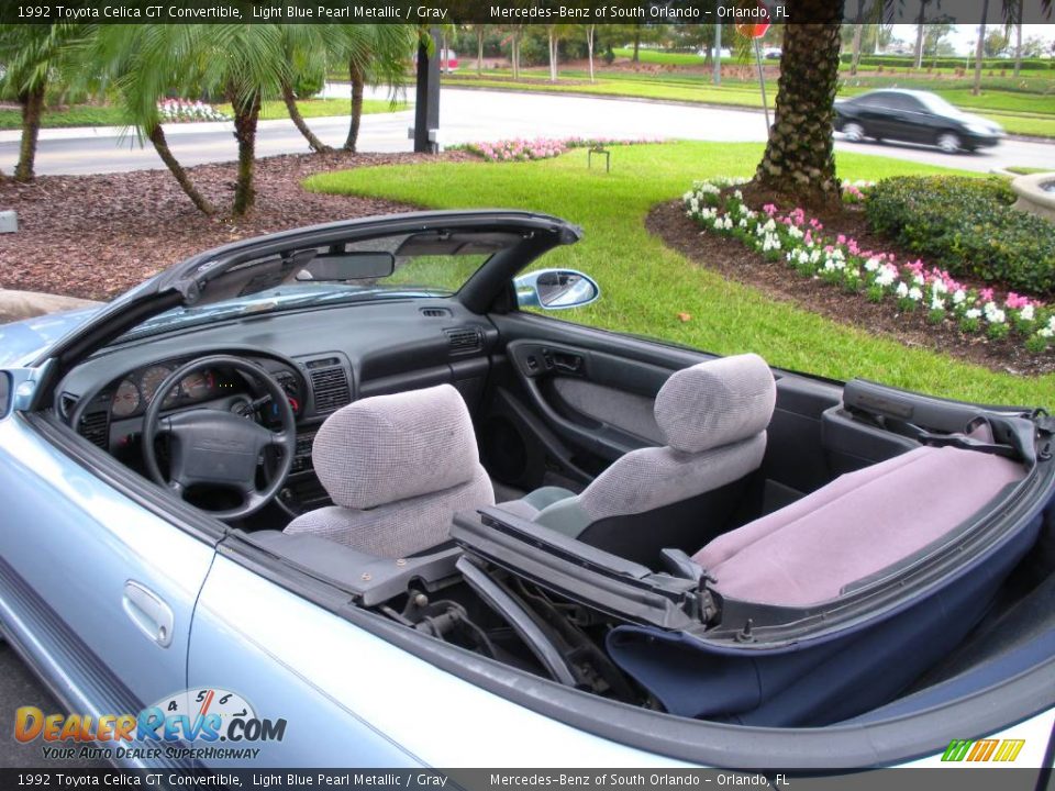 1992 Toyota Celica GT Convertible Light Blue Pearl Metallic / Gray Photo #10