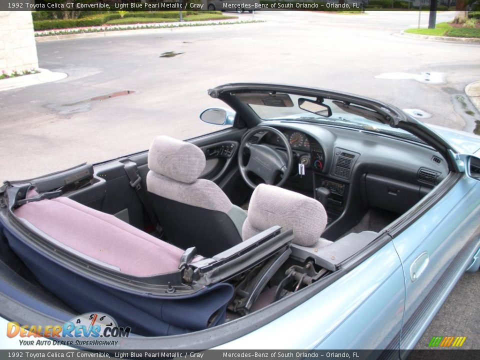1992 Toyota Celica GT Convertible Light Blue Pearl Metallic / Gray Photo #11
