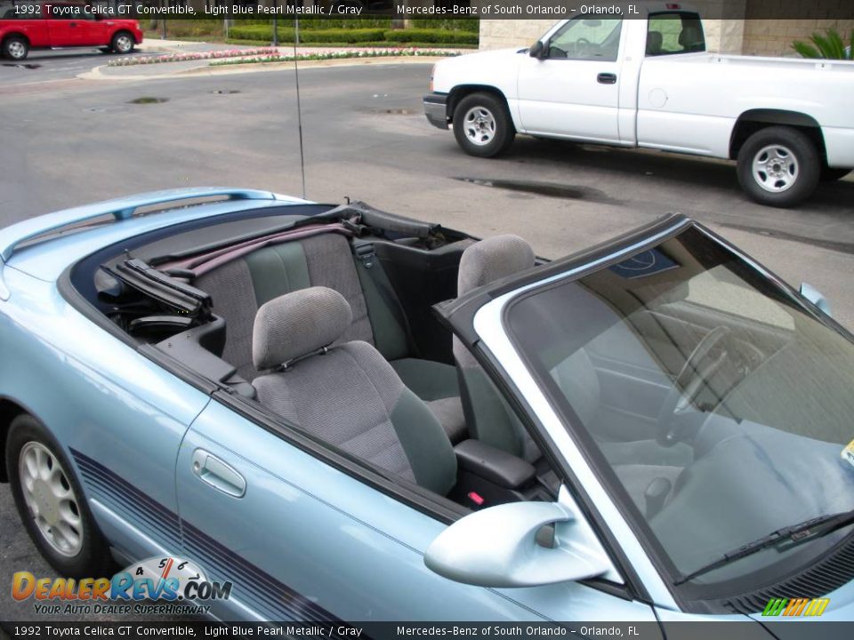 1992 Toyota Celica GT Convertible Light Blue Pearl Metallic / Gray Photo #12