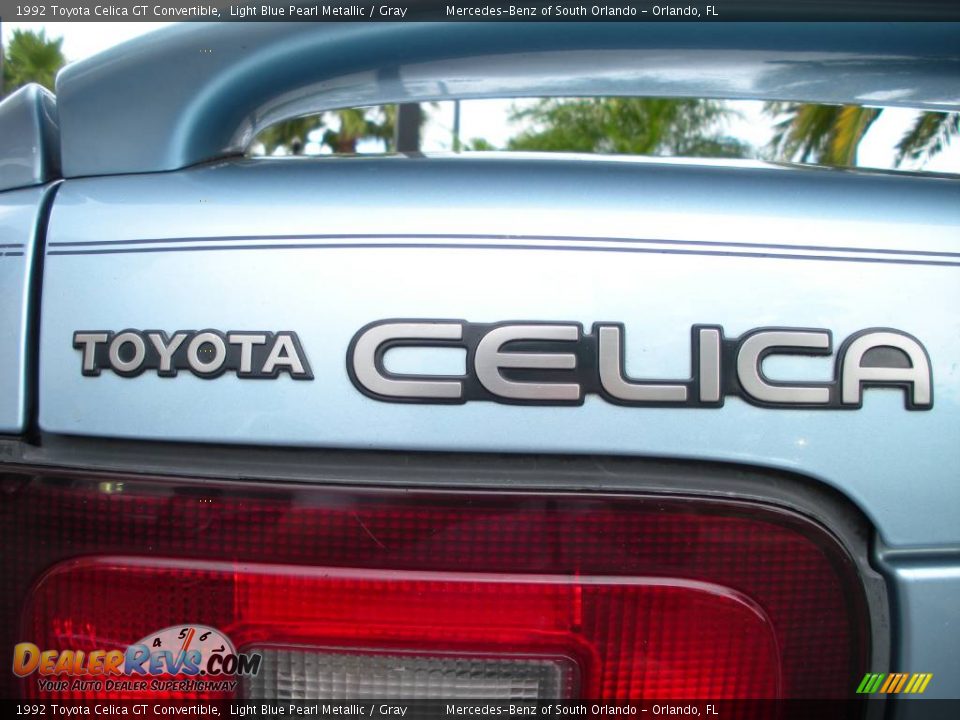 1992 Toyota Celica GT Convertible Light Blue Pearl Metallic / Gray Photo #14