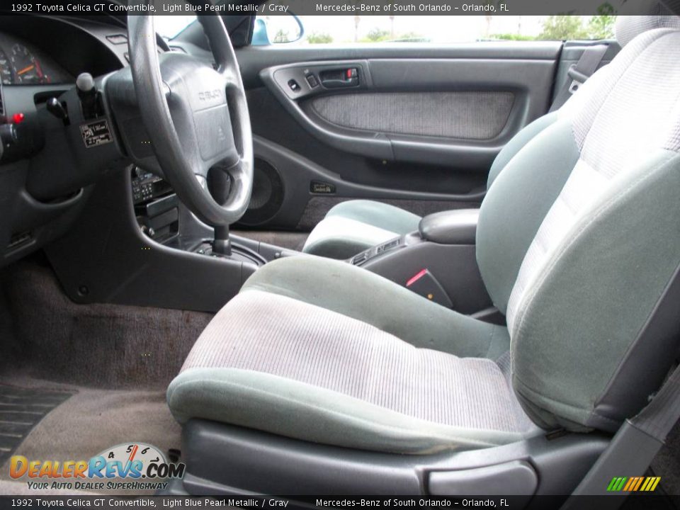 1992 Toyota Celica GT Convertible Light Blue Pearl Metallic / Gray Photo #17