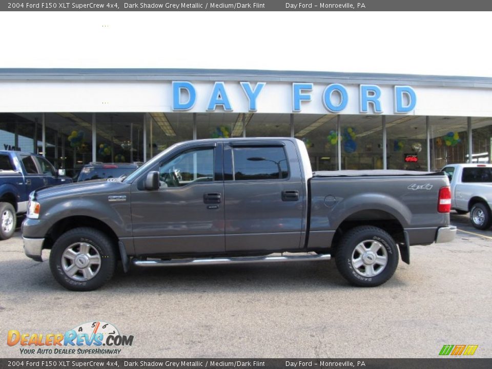 2004 Ford F150 XLT SuperCrew 4x4 Dark Shadow Grey Metallic / Medium/Dark Flint Photo #2