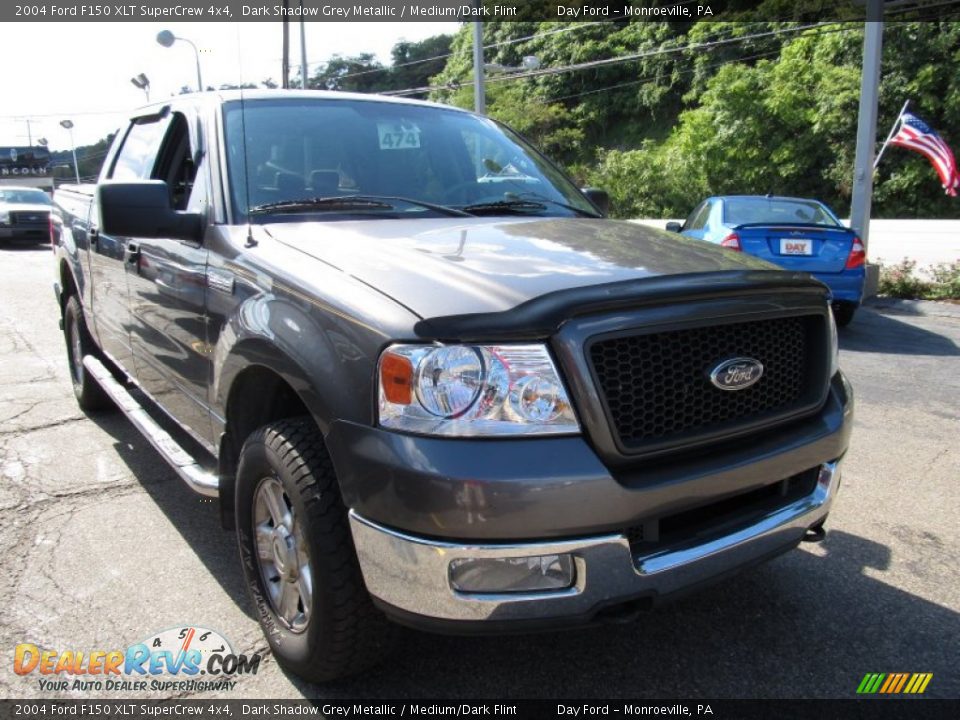 2004 Ford F150 XLT SuperCrew 4x4 Dark Shadow Grey Metallic / Medium/Dark Flint Photo #4