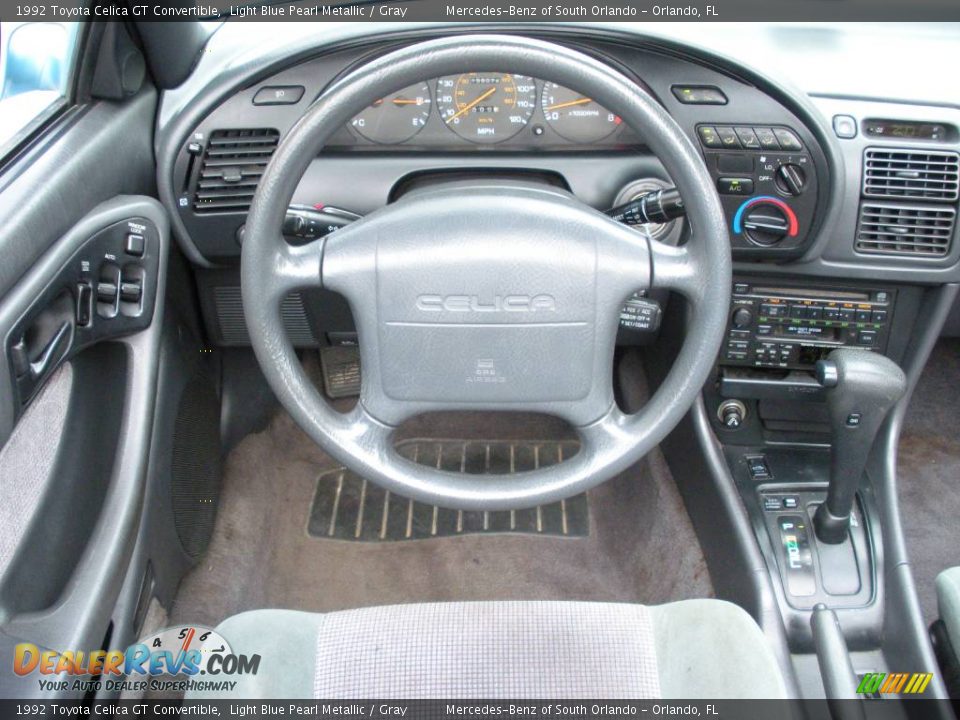 1992 Toyota Celica GT Convertible Light Blue Pearl Metallic / Gray Photo #24