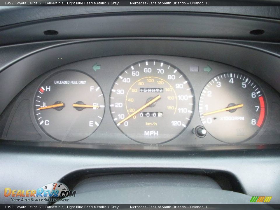 1992 Toyota Celica GT Convertible Light Blue Pearl Metallic / Gray Photo #25