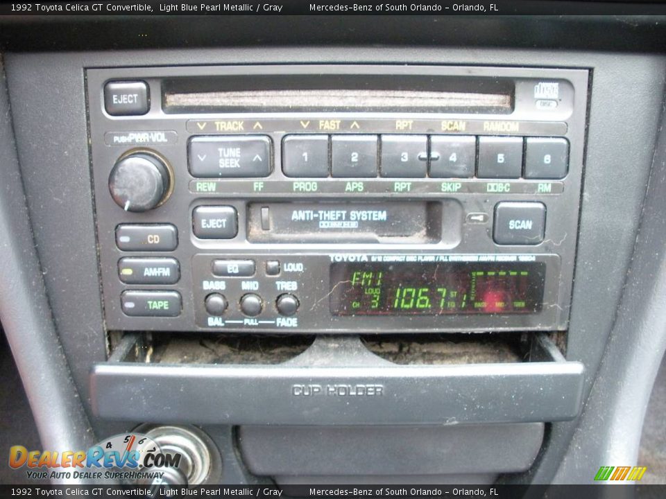 1992 Toyota Celica GT Convertible Light Blue Pearl Metallic / Gray Photo #27