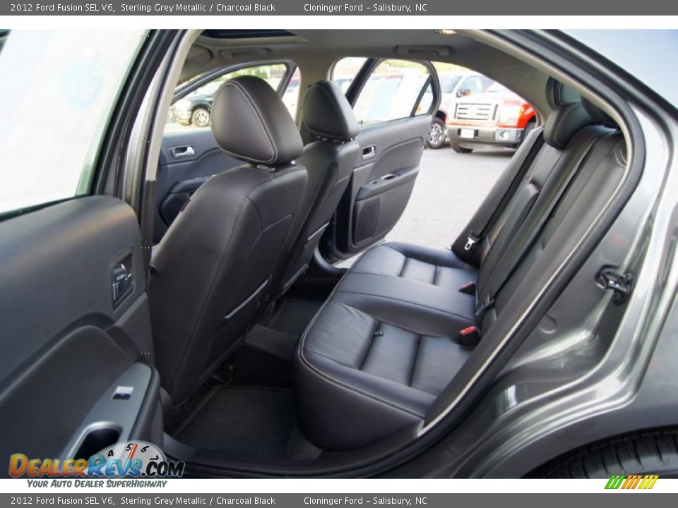 Charcoal Black Interior 2012 Ford Fusion Sel V6 Photo 10