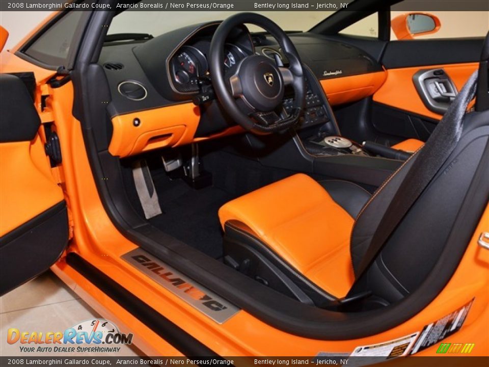 Nero Perseus/Orange Interior - 2008 Lamborghini Gallardo Coupe Photo #10