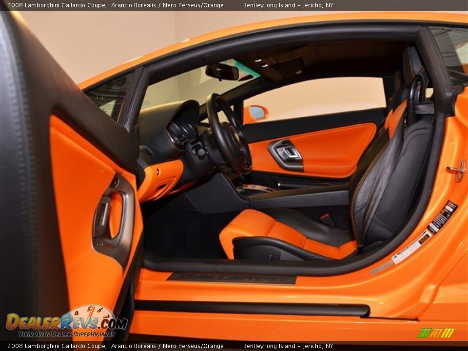 Nero Perseus/Orange Interior - 2008 Lamborghini Gallardo Coupe Photo #12