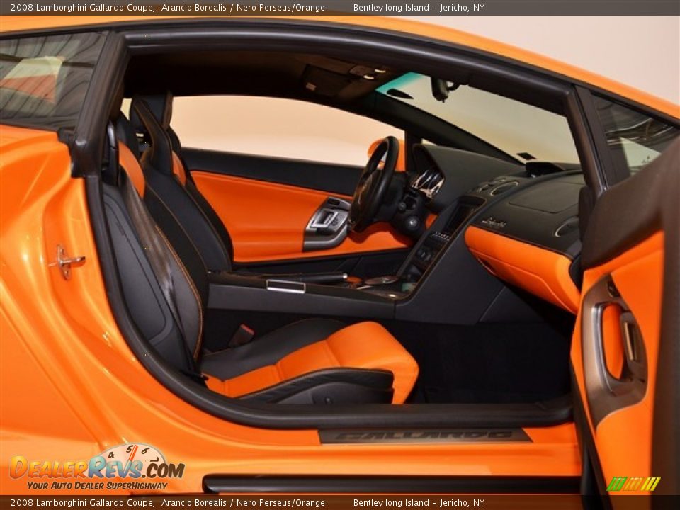 Nero Perseus/Orange Interior - 2008 Lamborghini Gallardo Coupe Photo #15