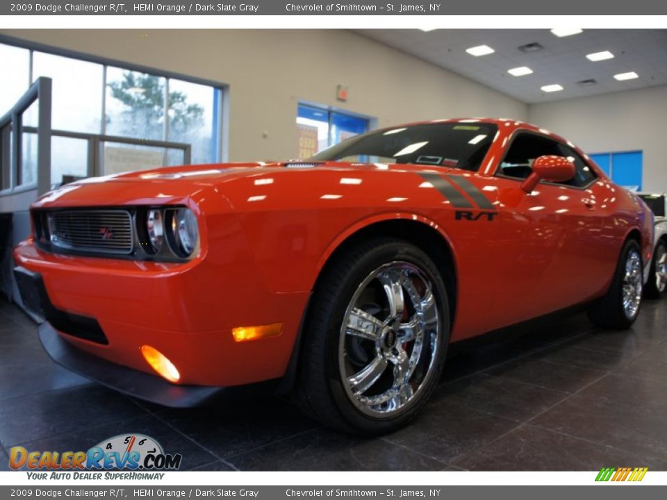 2009 Dodge Challenger R T Hemi Orange Dark Slate Gray Photo 2