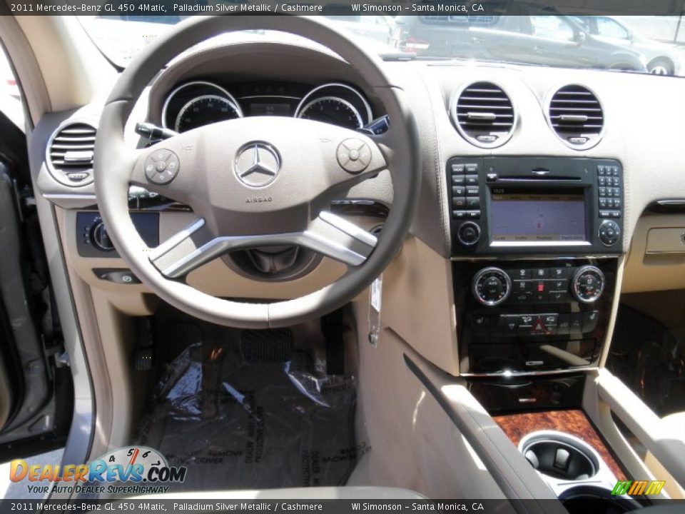 2011 Mercedes-Benz GL 450 4Matic Palladium Silver Metallic / Cashmere Photo #9