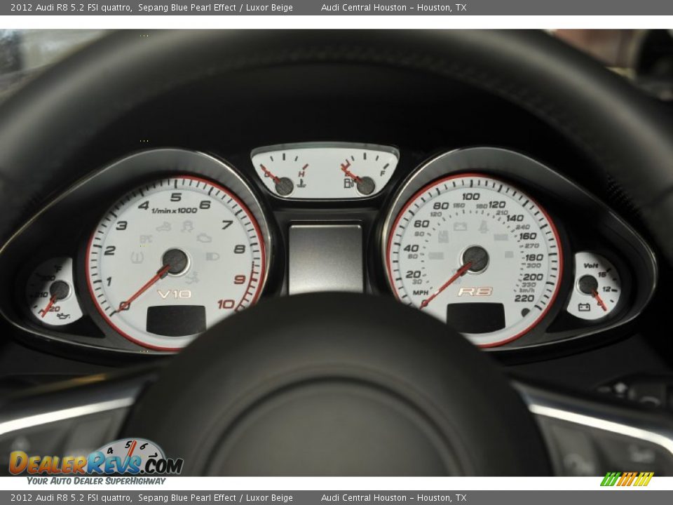 2012 Audi R8 5.2 FSI quattro Gauges Photo #23