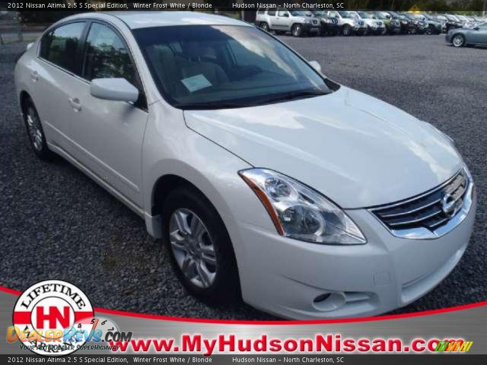 2012 Nissan Altima 2.5 S Special Edition Winter Frost White / Blonde Photo #1