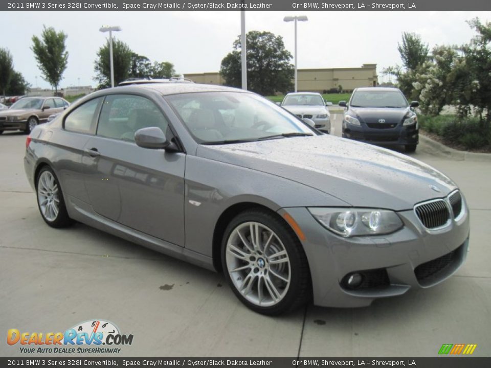 2011 BMW 3 Series 328i Convertible Space Gray Metallic / Oyster/Black Dakota Leather Photo #2