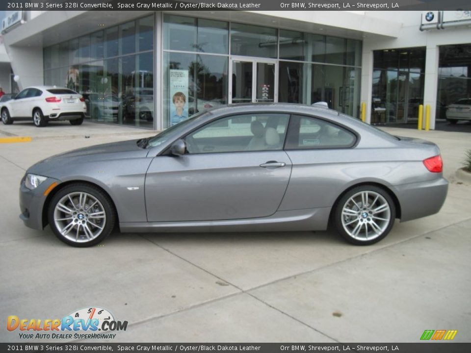 2011 BMW 3 Series 328i Convertible Space Gray Metallic / Oyster/Black Dakota Leather Photo #3